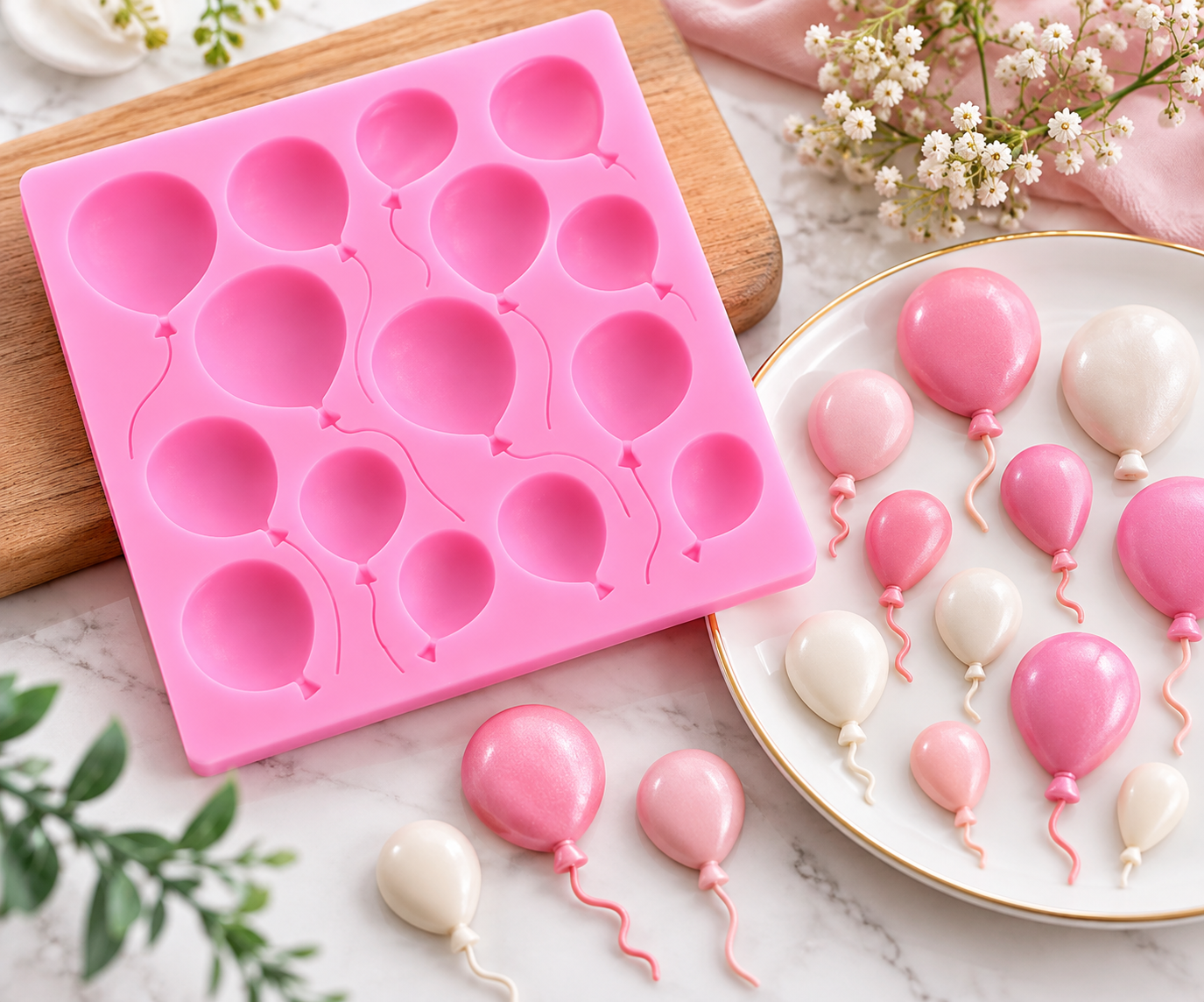 Pink Silicone Moulds