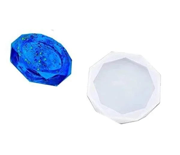 3 inch diamond round coaster 51grm, 10mm depth
