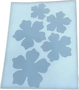 5 pcs 3d flower silicon mould 169grm,2mm depth