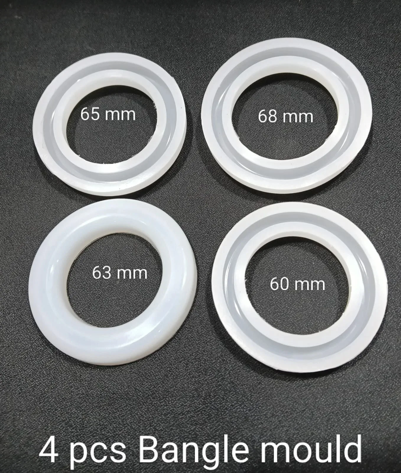 4 pcs bangle mould new 30grm,28grm, 28grm, 24grm, 10mm depth
