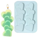 Heart Candle Mould/ Min>Qty-12 Pcs / x.suo/ Size- 13.3*3.7*3