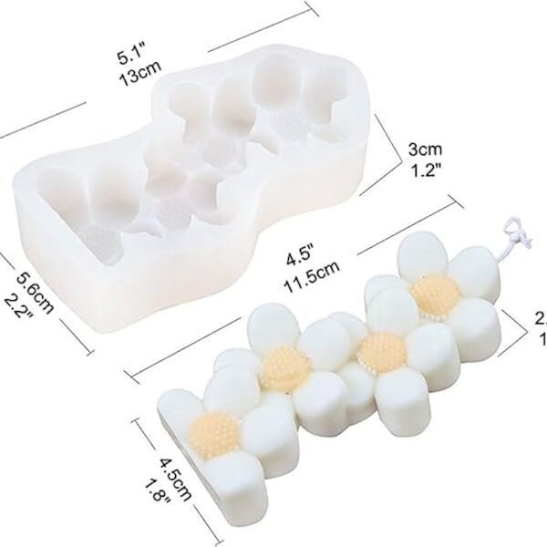 Daisy Flower Candle Mould/Min.Qty-12 Pcs/x.suo /Size- 12.8*4.8*3.1