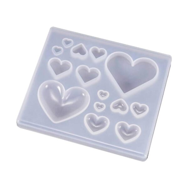Multi heart silicone mould 5x5.5inch 5mm depth min qty 12pcs..EO.