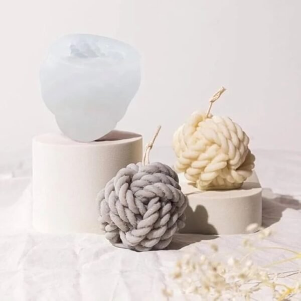 Rope Candle Mould/ Min.Qty-12 Pcs/.xsee/ Size-6.8*6.8*6.5