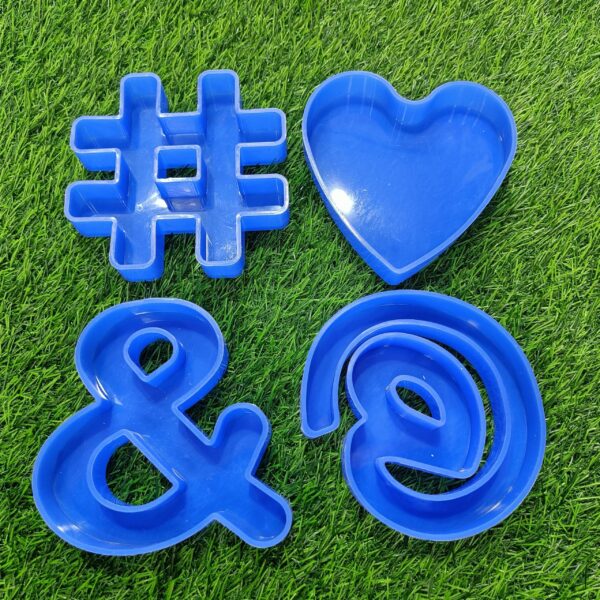hash tag mould 5inch 4pcs set..20mm depth 13 cm .....ueo