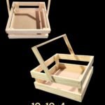 wooden tray with handle 10X10
