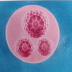 Pink 3 cavity flower size 5.7*5.7*1.1 QTY-min 12 pcs