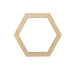 Mdf 24inch  Craft Hexagon Ring 20mm .v.15mm hit '  6 pcs pak min 12 pcs (On Order)