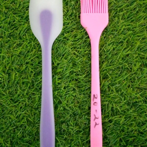 silicon spatula and  brush