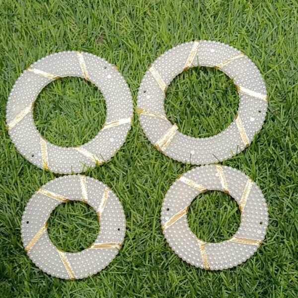 2 pcs moti small design ring size 3 ""