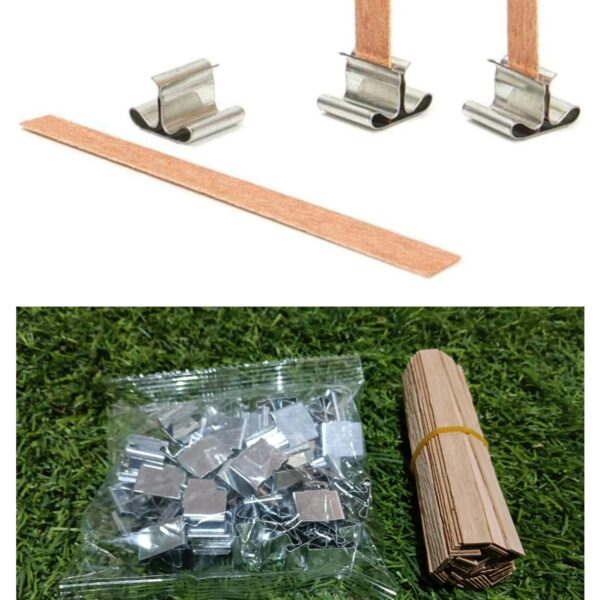 Wooden Wick With Sustainer 50 wick 50 stand pkt 9 cm