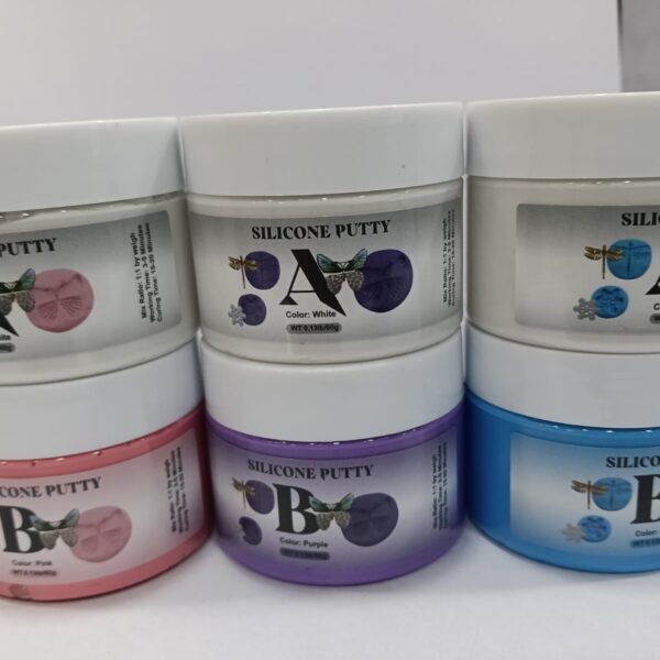 silicone putty 2 pcs set 60 gram each bottle 3 colours