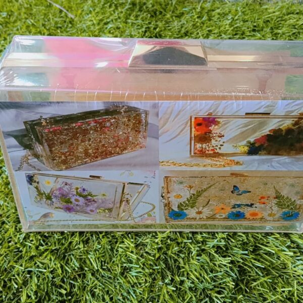 acryclic ctuch bag size 11.5cm x 19.5 cm