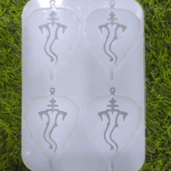 4 Cavity Leaf   Ganesha  Size -6 x 4   5mm Depth