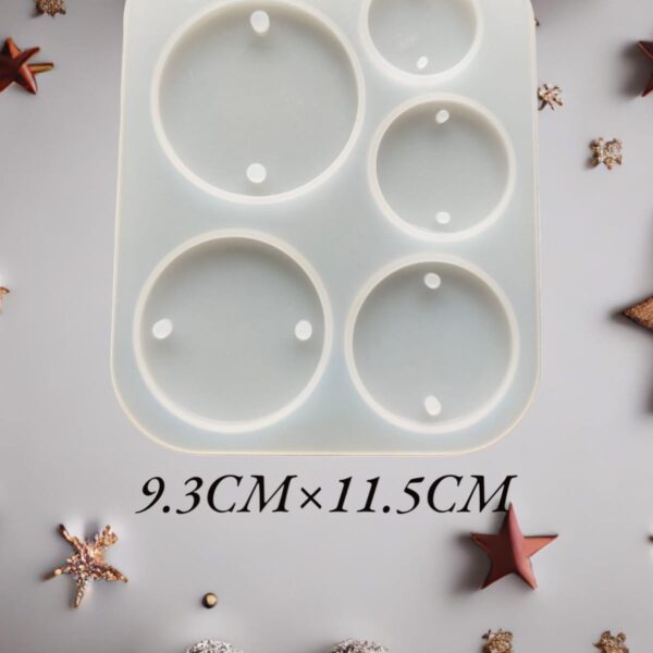5 Cavity Round Rakhi Mould  3mm Depth