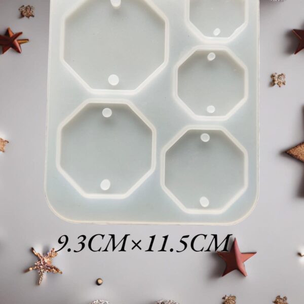 5 Cavity Hexagoan Rakhi Mould 3 mm depth