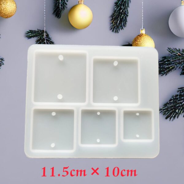 5 Cavity Square Rakhi Mould  3mm Depth
