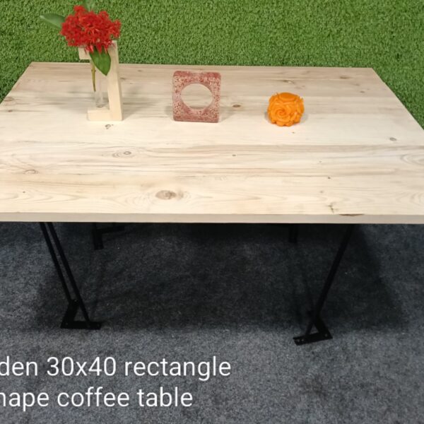wooden 30x40 rectangle shape table base 20 mm thickness with 4 pcs legs