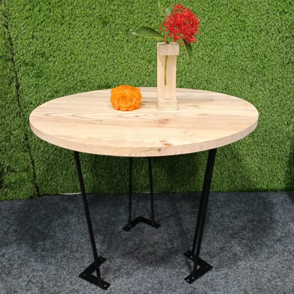 24 inch wooden round base coffe table and for clock 20 mm thick with 3 pcs metal legs