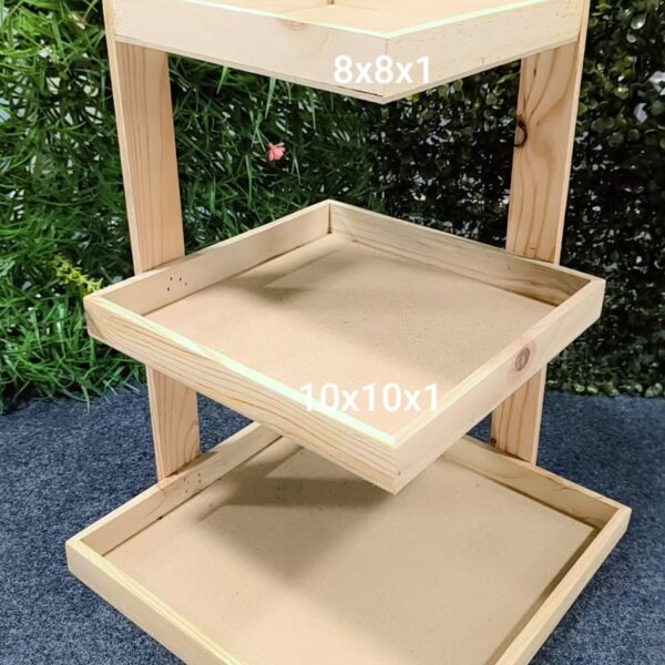 Wooden 3 in 1 tray set 16 inch hight