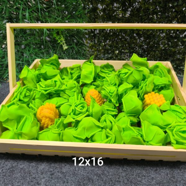 Wooden Basket with handle size 16x12x3