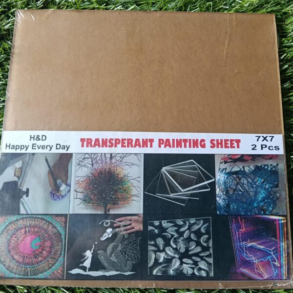 transparent painting acrylic sheet 7x7 square 2 pcs set