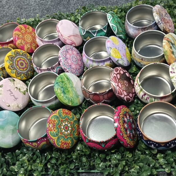 Empty jars multi colour min qty 12 pcs mix