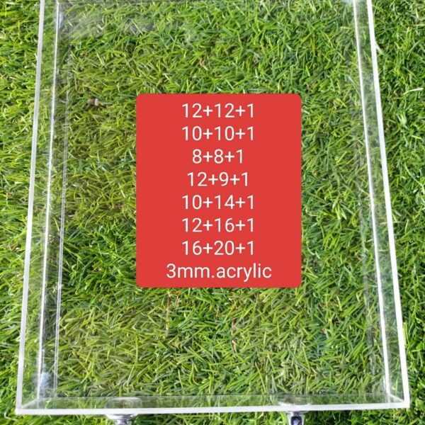 acrylic tray with handle size 10x10x1