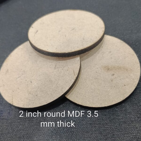 2 inch round mdf 3.5 mm thick 50 pcs pkt