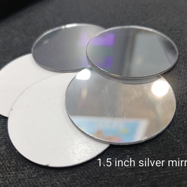 1.5 inch craft mirror silver 12 PCS pkt