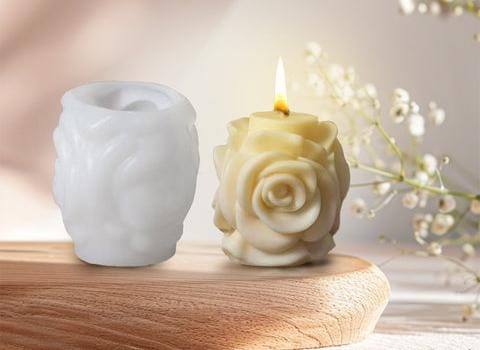 big rose candle mould