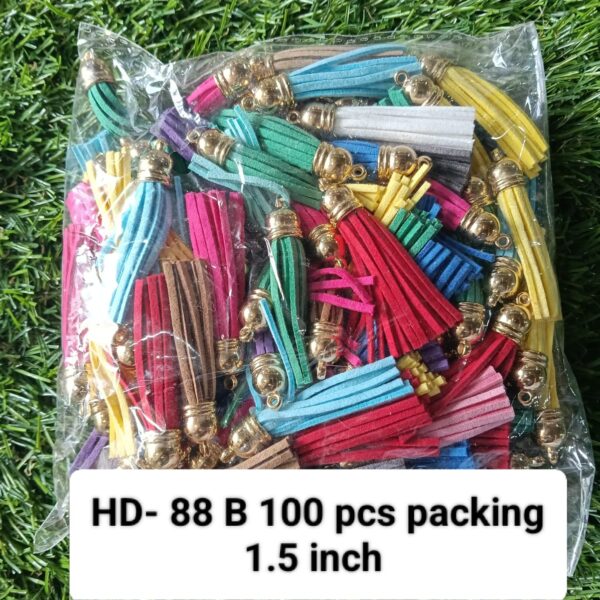 leather tussle 100 pcs pkt gold cap 1.5 inch