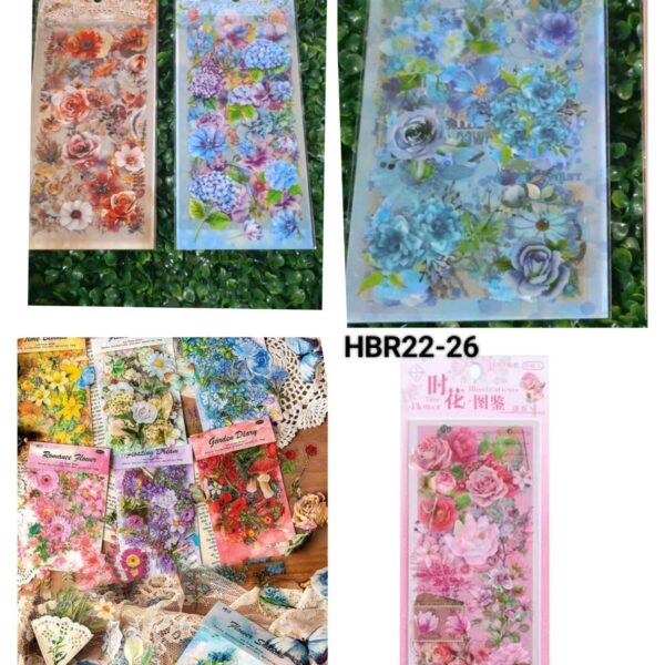 3D Flower sheet 6 pcs sticker