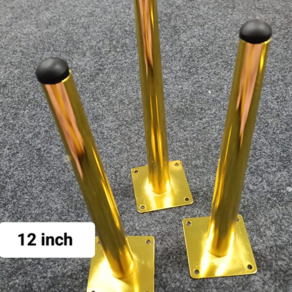 12" straight metal legs 3 pcs set