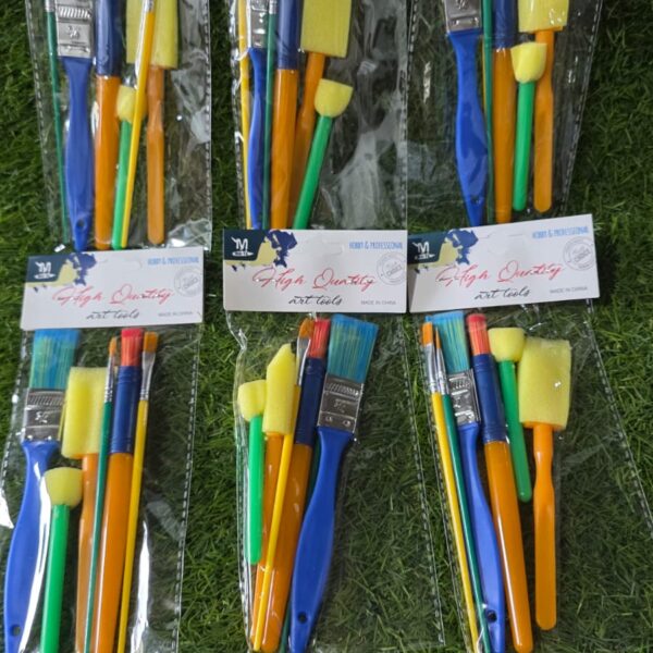 Sponge brush set 6 pcs pkt