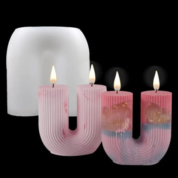 U shape candle mould