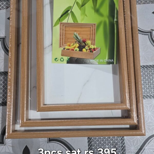 3 pcs border rectangle tray set 11"9"7.5"