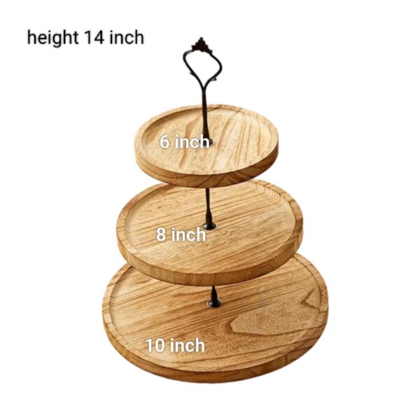 WNTL49 Wooden Round cake stand