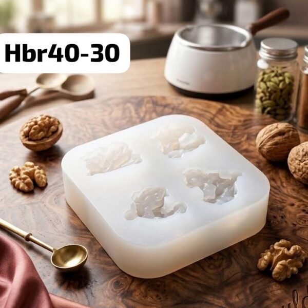 HBR40-30 4 cavity acrod mould Size -6.5x6.5cm Wight -72grm