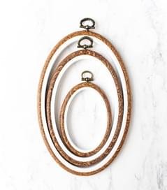 HD286 Oval embrodeiry ring  Size :-19x14cm,23x17cm ,28x20cm   3 pcs set -290/-  min qty 12 set - Image 2