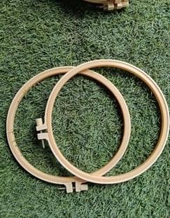 Hd285 Plastic embrodeiry Ring with screw Size -20cm 35/- 24cm  29cm  3 pcs set - min qty 12 set - Image 1